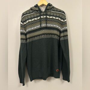 Buffalo David Bitton Patterned Sweater Large Grey